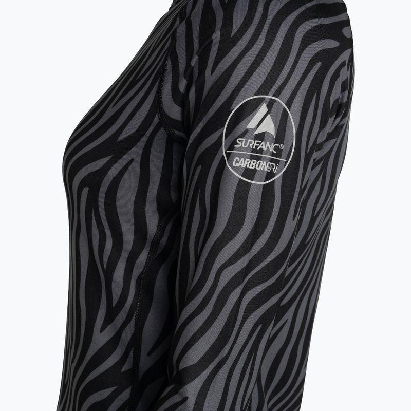 Moteriški termoaktyvūs marškinėliai Surfanic Cozy Limited Edition Crew Neck black zebra 7
