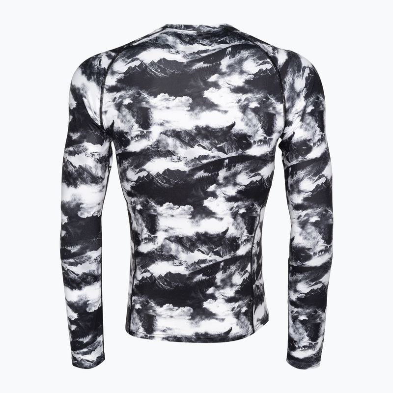 Vyriški termoaktyvūs marškinėliai ilgomis rankovėmis Surfanic Bodyfit Limited Edition Crew Neck white out print 5