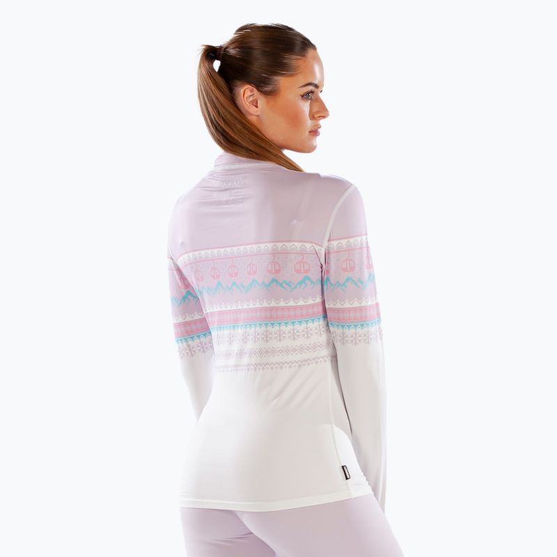 Moteriški termoaktyvūs marškinėliai ilgomis rankovėmis Surfanic Cozy CarbonDri Limited Edition Zip Neck pink 6