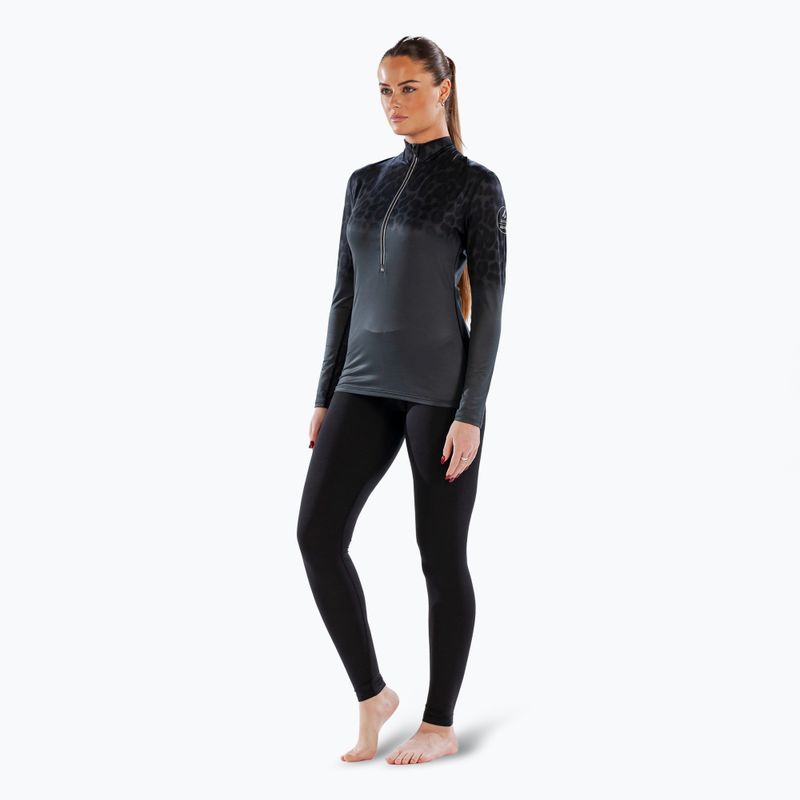 Moteriški termoaktyvūs marškinėliai ilgomis rankovėmis Surfanic Cozy CarbonDri Limited Edition Zip Neck black 2