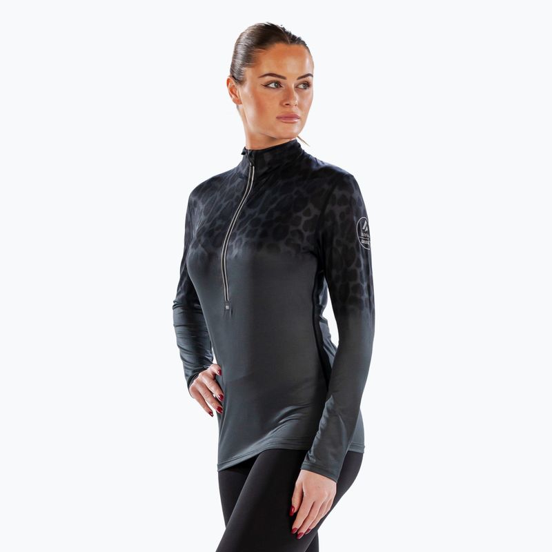 Moteriški termoaktyvūs marškinėliai ilgomis rankovėmis Surfanic Cozy CarbonDri Limited Edition Zip Neck black 4