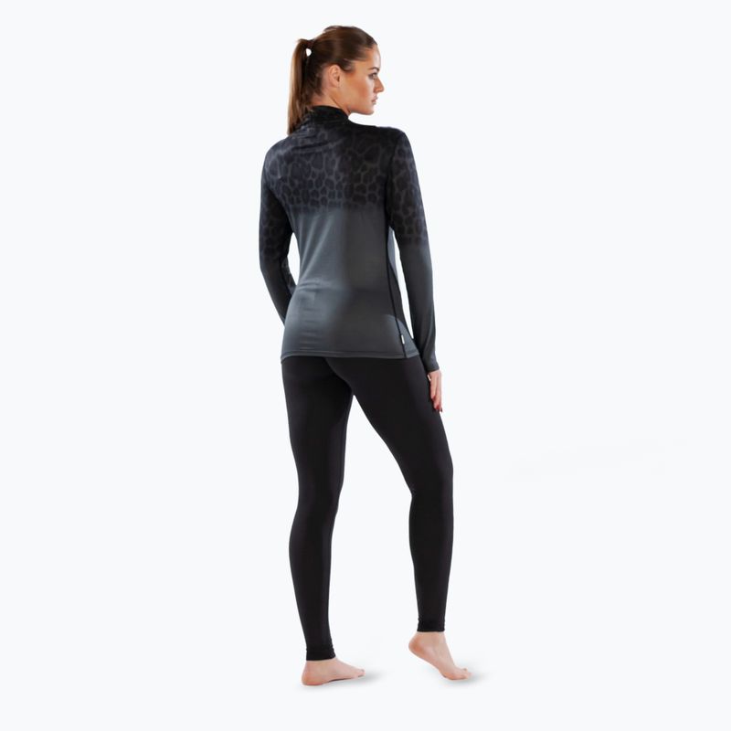 Moteriški termoaktyvūs marškinėliai ilgomis rankovėmis Surfanic Cozy CarbonDri Limited Edition Zip Neck black 6