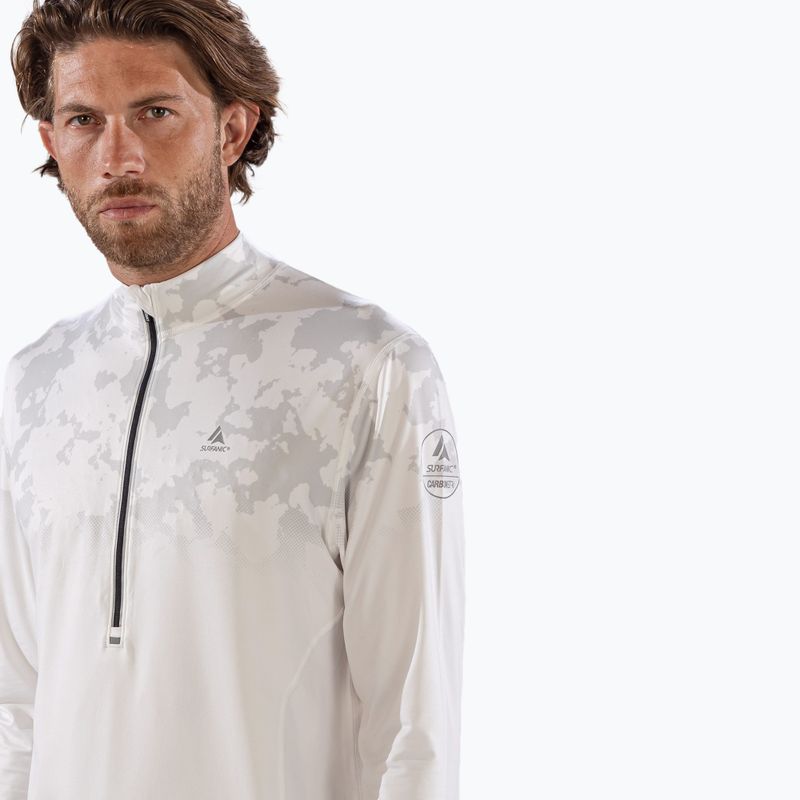 Vyriški termoaktyvūs marškinėliai Surfanic Bodyfit CarbonDri Limited Edition Zip Neck optic white 5
