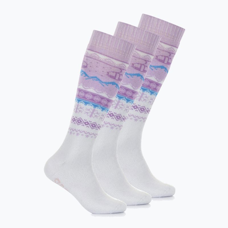 Slidinėjimo kojinės Surfanic Pro Tech Fairisle 3 pak ice lilac 2