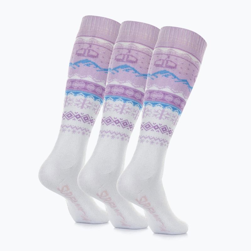 Slidinėjimo kojinės Surfanic Pro Tech Fairisle 3 pak ice lilac 3