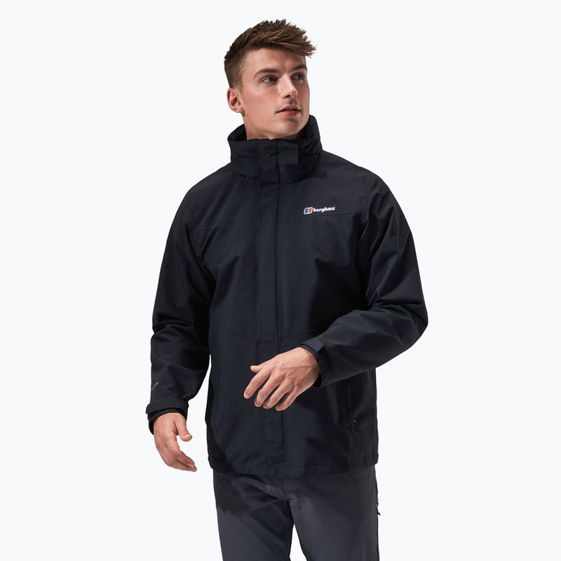 Vyriška striukė nuo lietaus Berghaus Hillwalker IA black/black