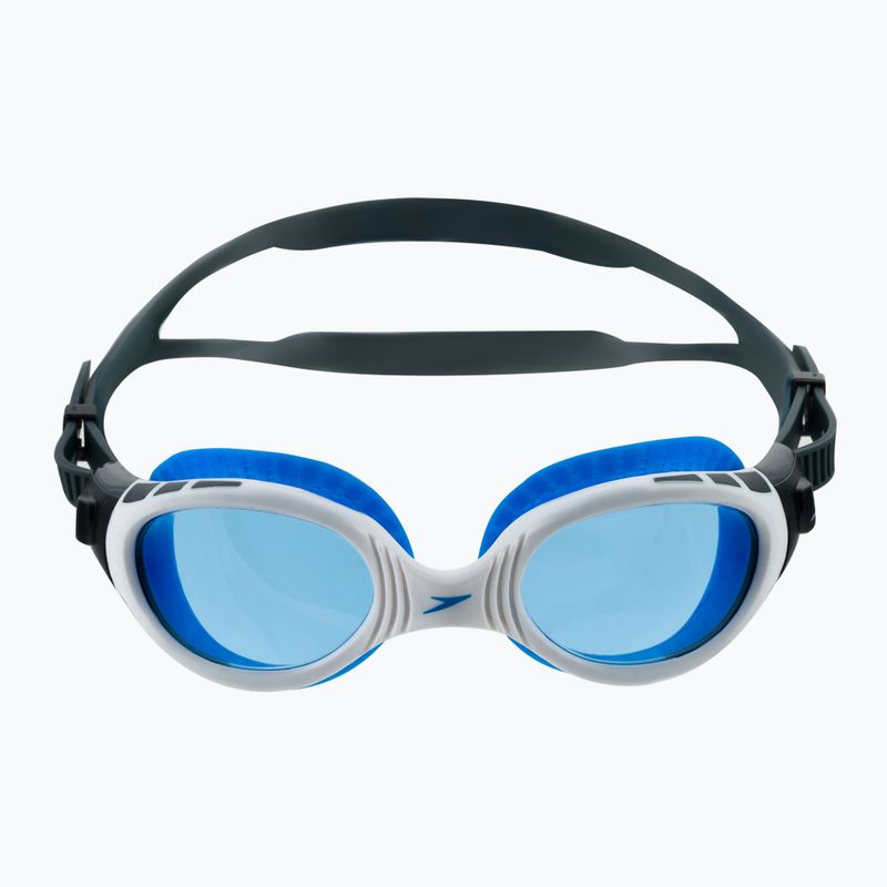 Speedo Futura Biofuse Flexiseal oxid pilki/balti/mėlyni plaukimo akiniai 68-11315C107 2