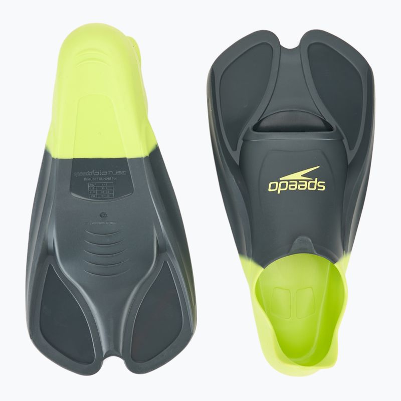 Plaukimo pelekai Speedo Biofuse Training oxid grey / lime punch 2
