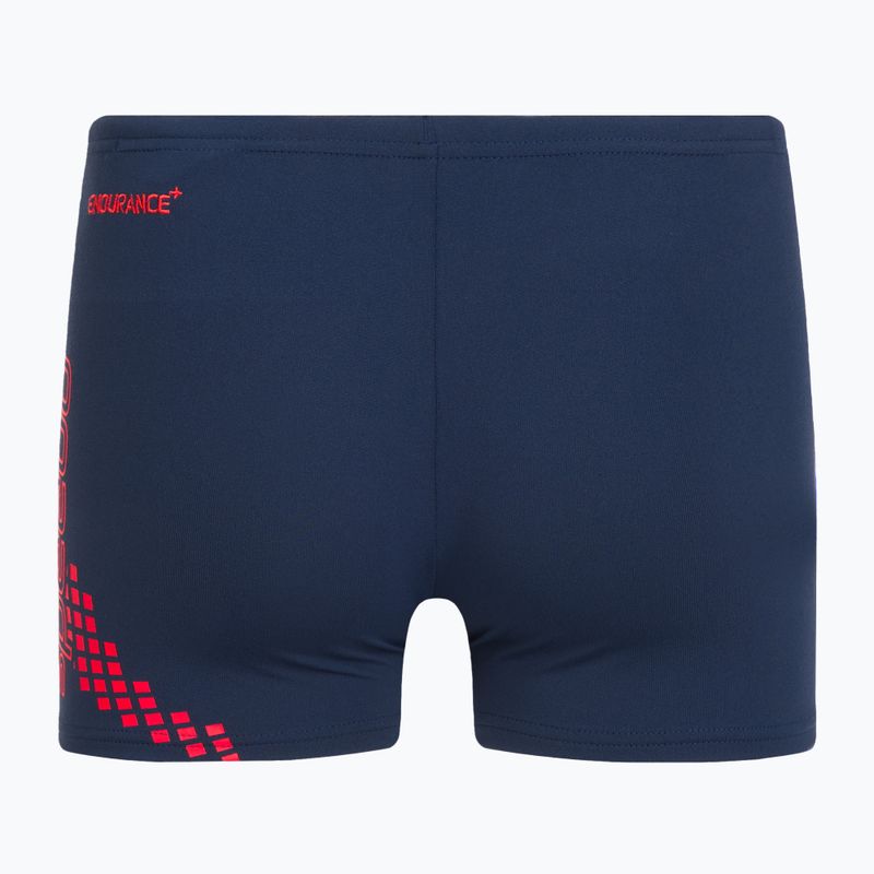 Vaikiškos plaukimo trumpikės Speedo Essential Placement Allover Trunks blue/red 2