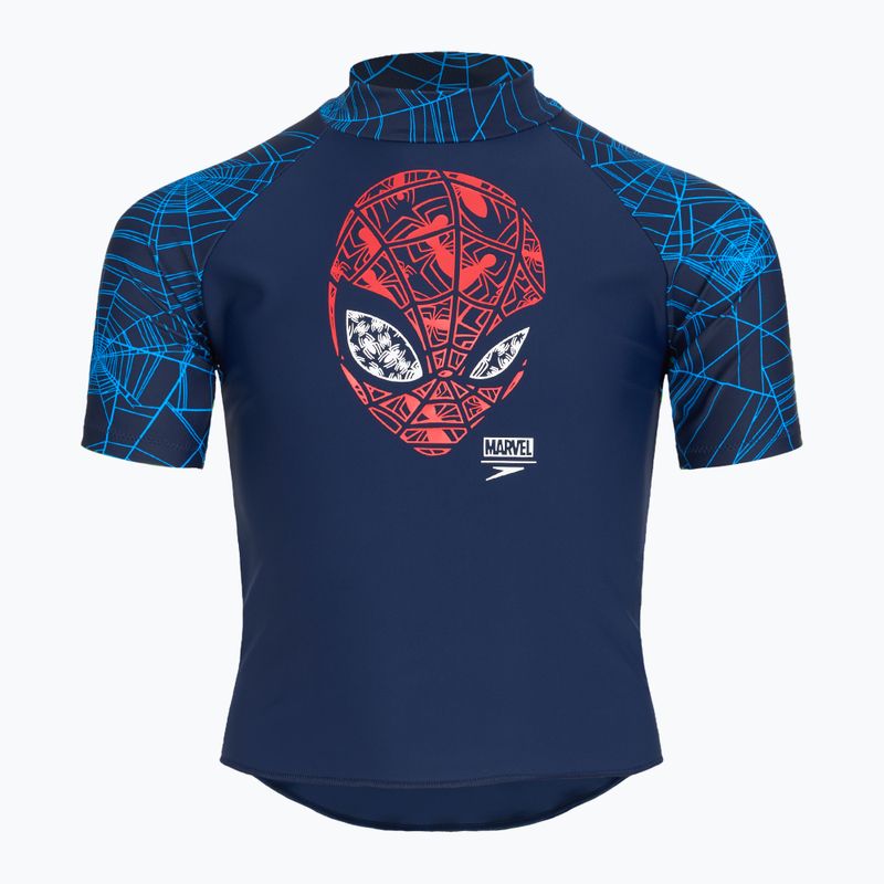 Vaikiški plaukimo marškinėliai Speedo Spider-Man Sun Top blue
