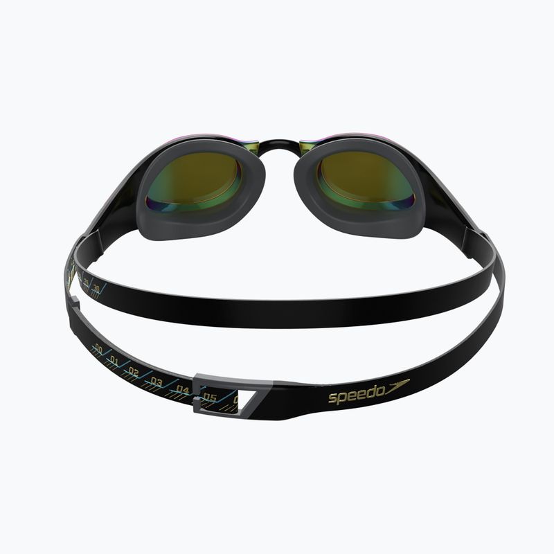 Speedo Fastskin Pure Focus Mirror plaukimo akiniai juodi/šaltai pilki/okean gold 68-11778D444 8