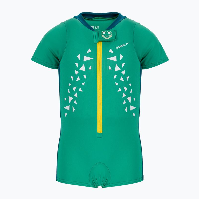 Speedo Croc Printed Float vaikiškas maudymosi kostiumėlis + liemenė žalia