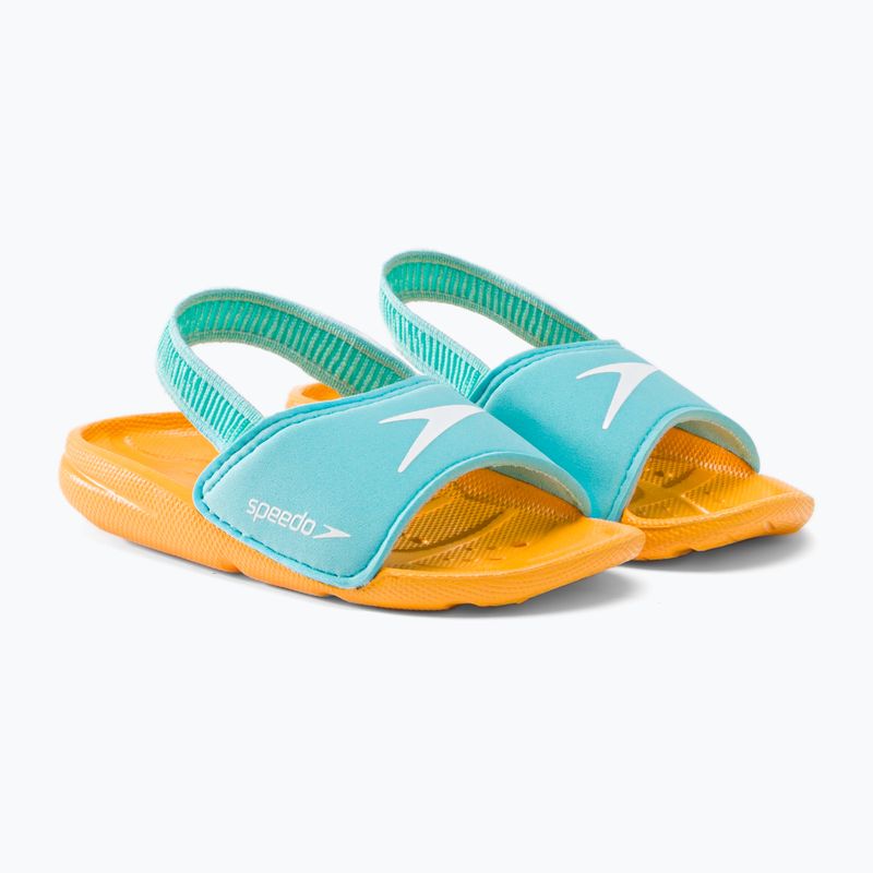 Speedo Atami Sea Squad vaikiškos šlepetės blue-orange 68-11299D719 5