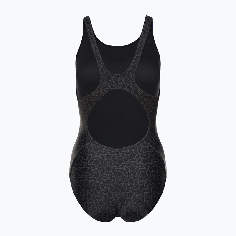 Speedo Boomstar Allover Muscleback moteriškas vientisas maudymosi kostiumėlis black-grey 68-122999023 2