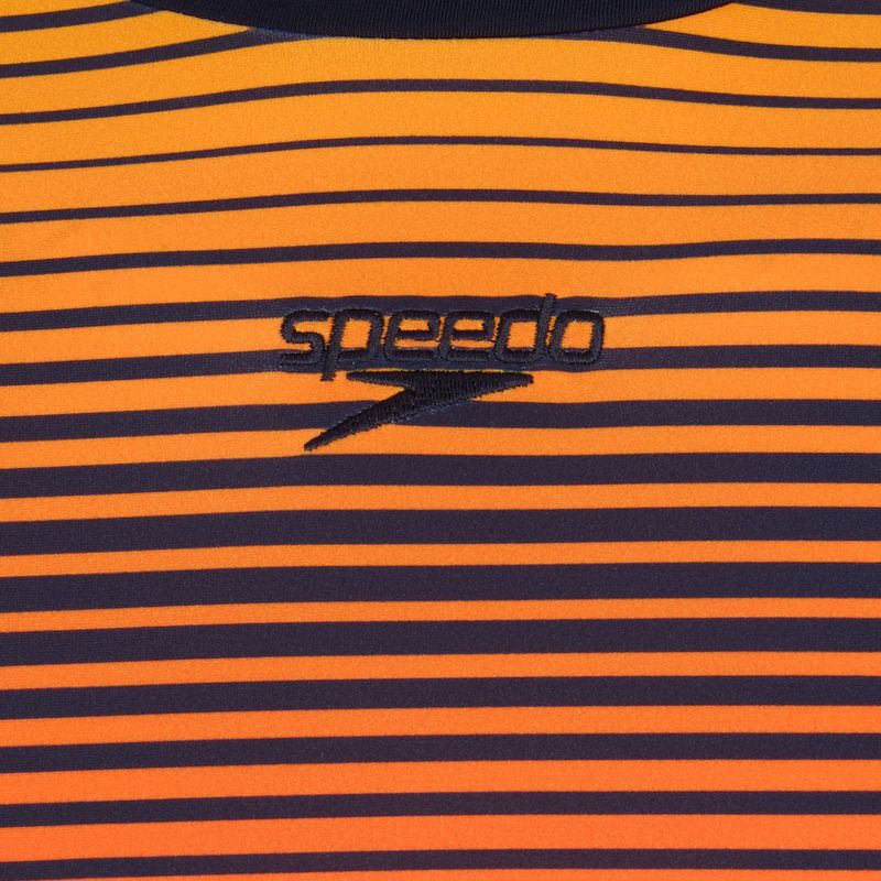Moteriški plaukimo marškinėliai ilgomis rankovėmis Speedo Placement Wrap Back Top blue/orange 3