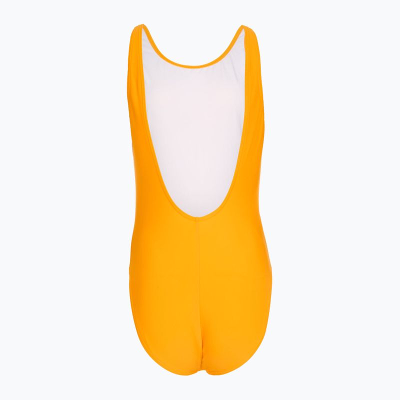 Moteriškas vientisas plaukimo kostiumas Speedo Logo Deep U-Back orange 2