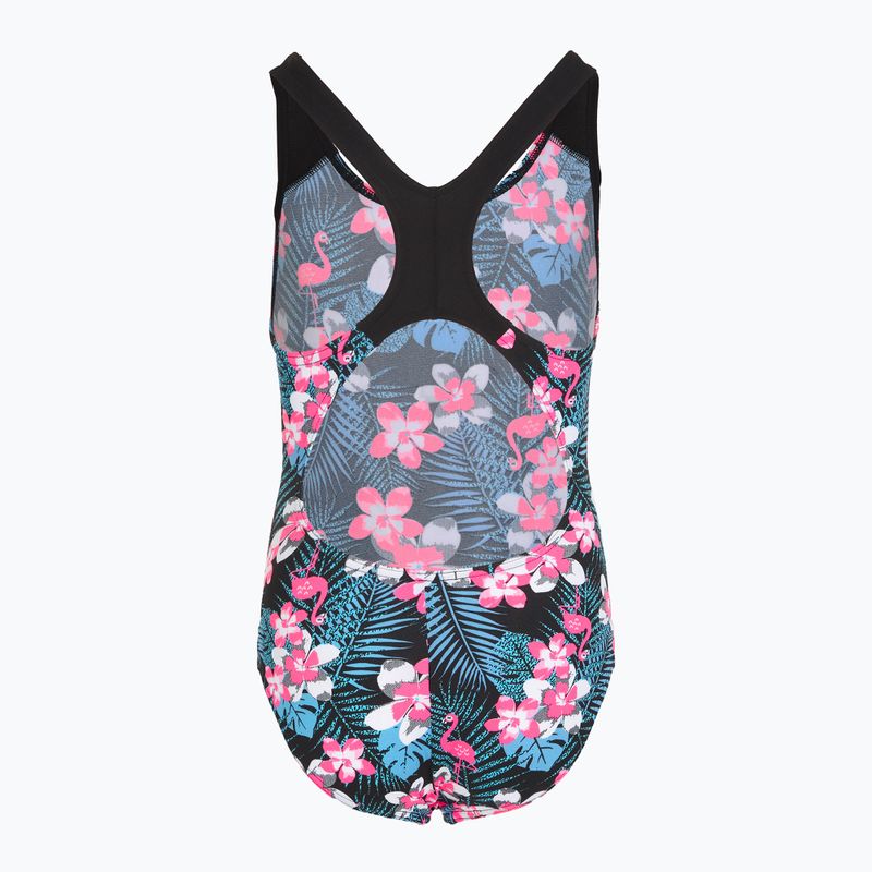 Vaikiškas vientisas plaukimo kostiumas Speedo Allover Splashback blue/pink 2