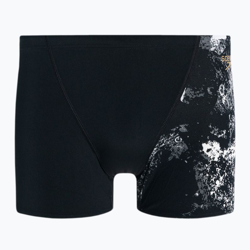 Vyriški Speedo Allover V-Cut Aquqshort maudymosi bokseriai black-grey 68-09734F330