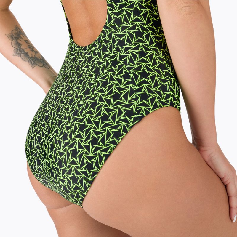 Speedo moteriškas vientisas maudymosi kostiumėlis Boomstar Allover Muscleback black/yellow 68-12299A599 5