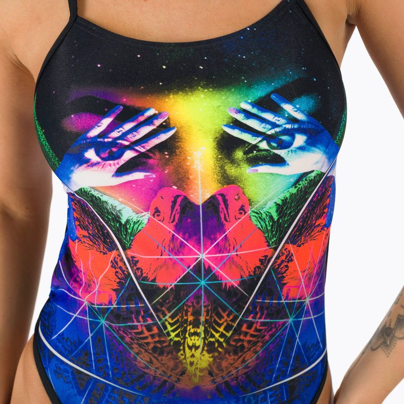 Speedo Ribbonback moteriškas vientisas maudymosi kostiumėlis juodas 68-11717F333 4