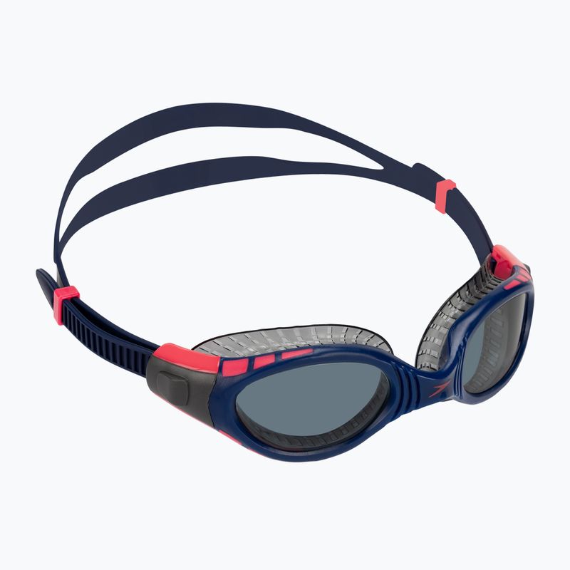 Speedo Futura Biofuse Flexiseal Tri plaukimo akiniai tamsiai raudoni/ferenikso raudoni/angliniai 8-11256F270