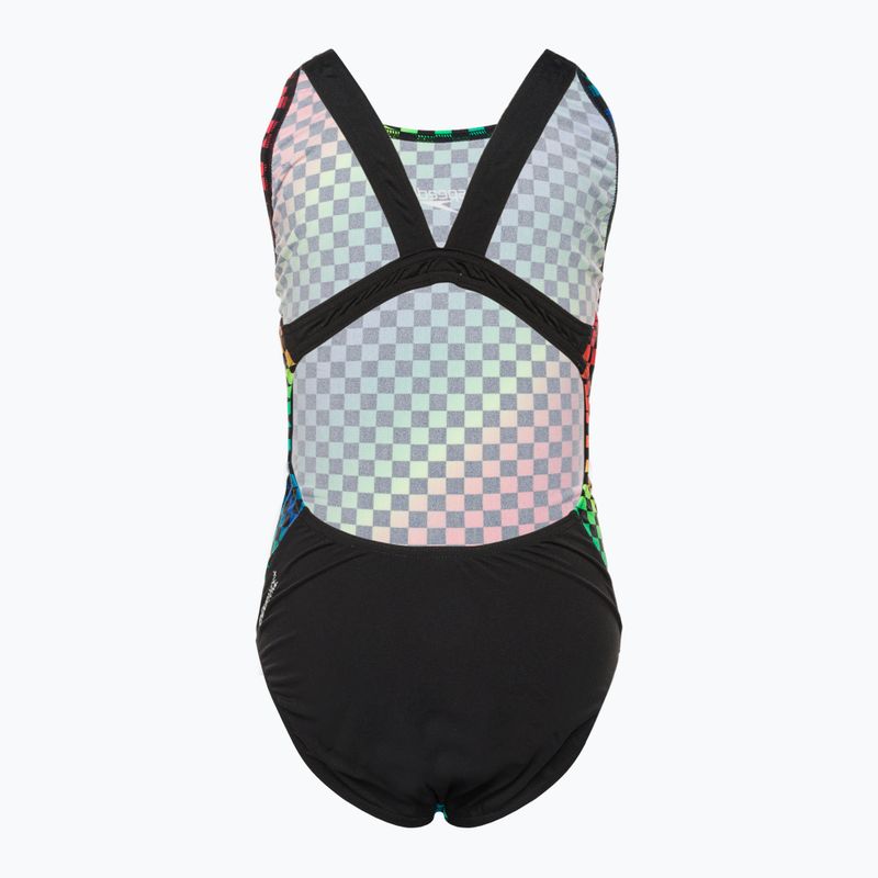 Speedo Allover Leaderback vaikiškas vientisas maudymosi kostiumėlis 68-12377F372 2