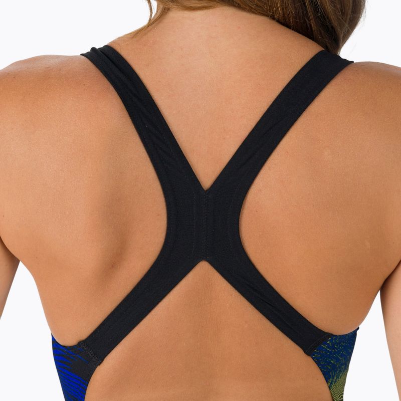 Speedo Placement Powerback moteriškas vientisas maudymosi kostiumėlis juoda-mėlyna 06187F882 6