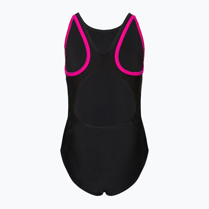 Speedo Boom Logo Splice Muscleback vaikiškas vientisas maudymosi kostiumėlis B344 juodas 12859B344 2