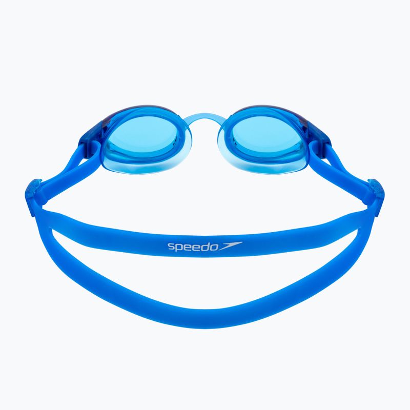 Speedo Mariner Pro gražūs mėlyni/tranšviečiantys/balti/mėlyni plaukimo akiniai 8-13534D665 5