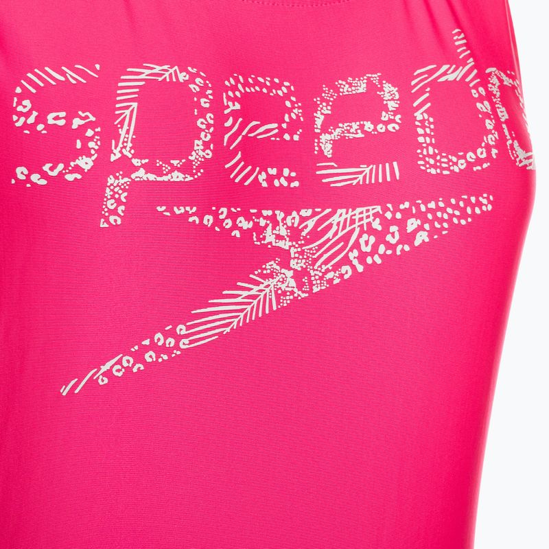 Speedo moteriškas vientisas maudymosi kostiumėlis Logo Deep U-Back pink 68-12369A657 3