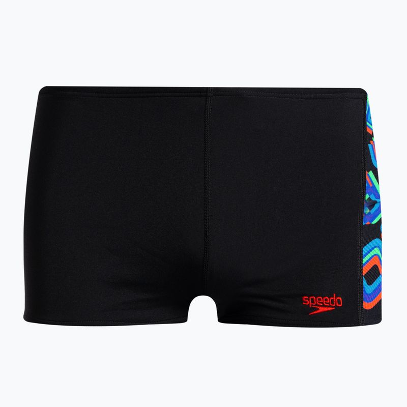 Speedo Digi Allover Panel vaikiški plaukimo bokseriai juodi 68-09530G685