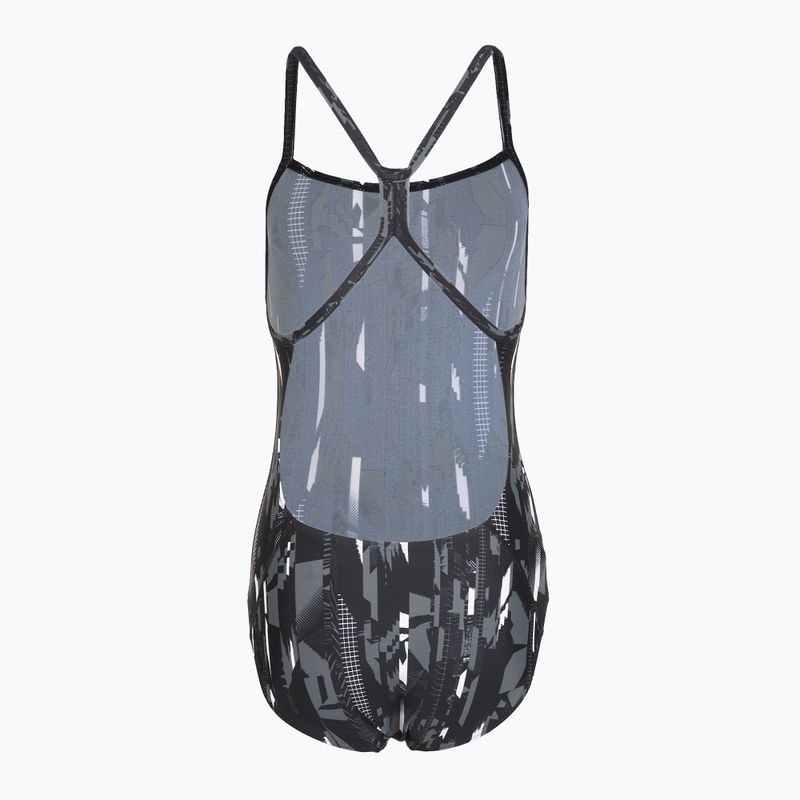 Moteriškas vientisas plaukimo kostiumas Speedo Allover Rippleback black 2