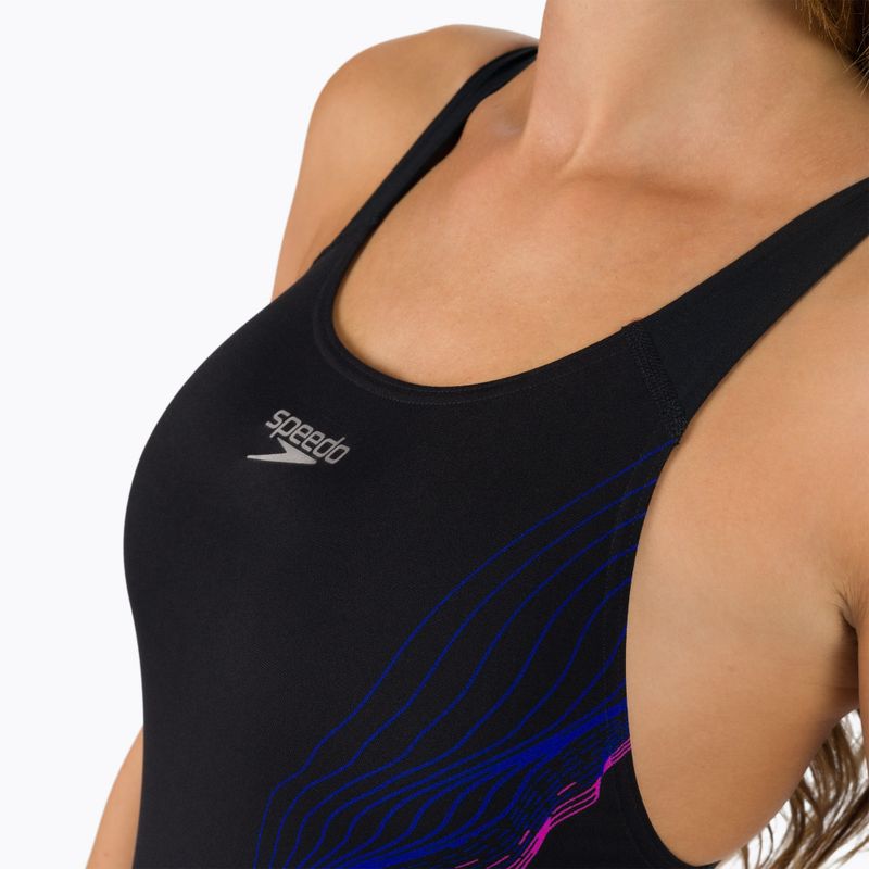 Speedo Placement Recordbreaker moteriškas vientisas maudymosi kostiumėlis juodas 68-09015G634 12