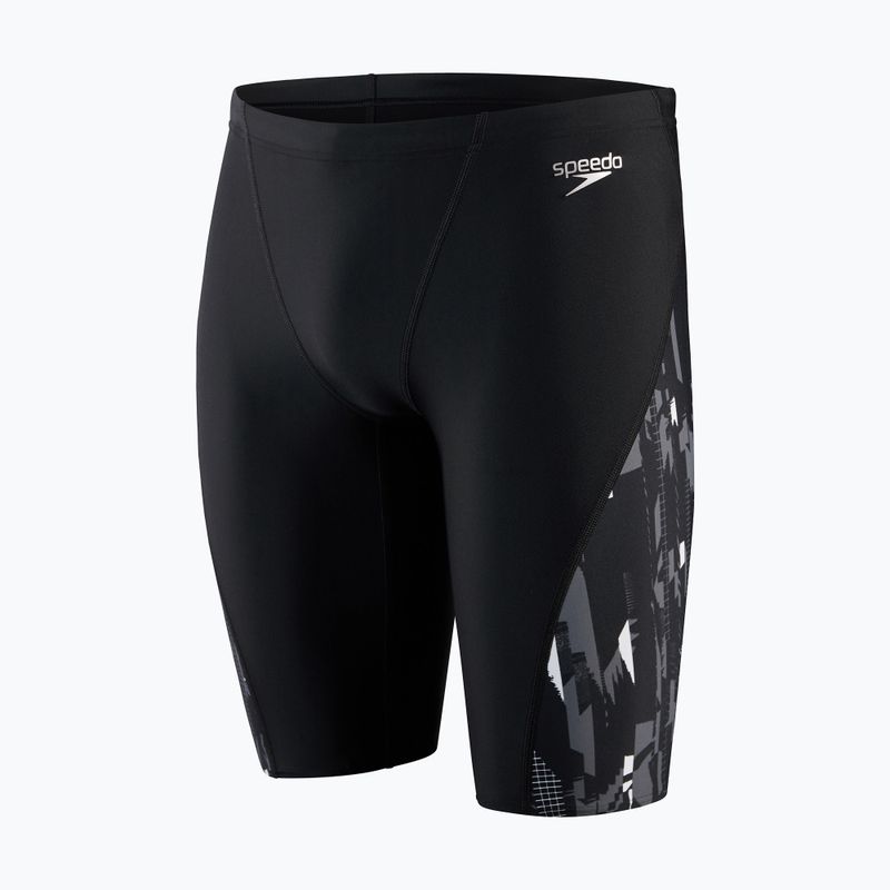 Vyriški Speedo Allover V-Cut maudymosi marškinėliai black 68-113679177
