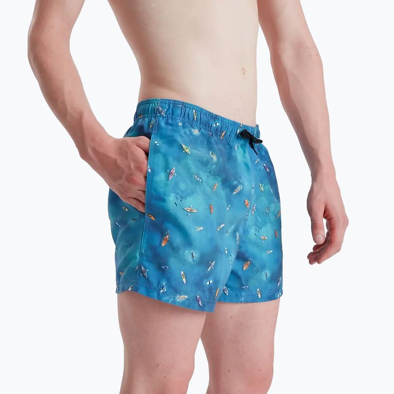 Vyriški "Speedo" skaitmeniniai spausdinti laisvalaikio 14" plaukimo šortai mėlyni 68-13454G662 2