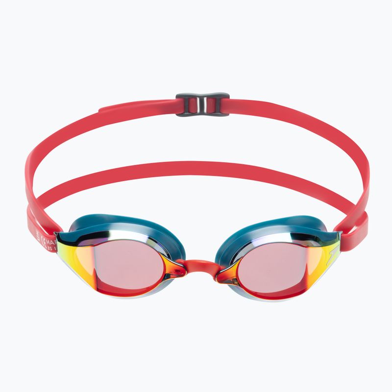 Speedo Fastskin Speedsocket 2 Mirror plaukimo akiniai Phoenix red/nordic teal/fire gold 68-10897H216 2