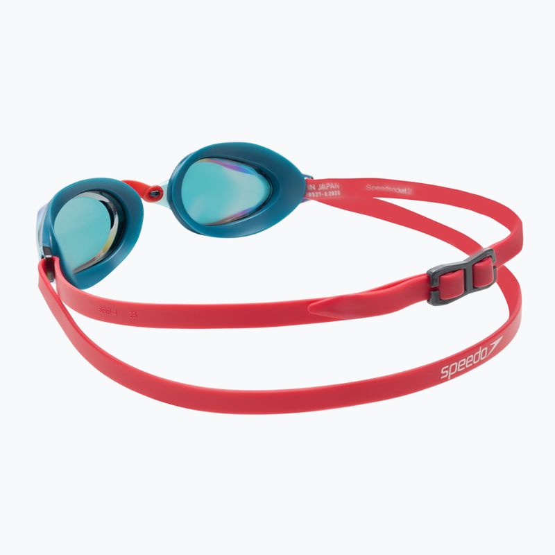 Speedo Fastskin Speedsocket 2 Mirror plaukimo akiniai Phoenix red/nordic teal/fire gold 68-10897H216 4