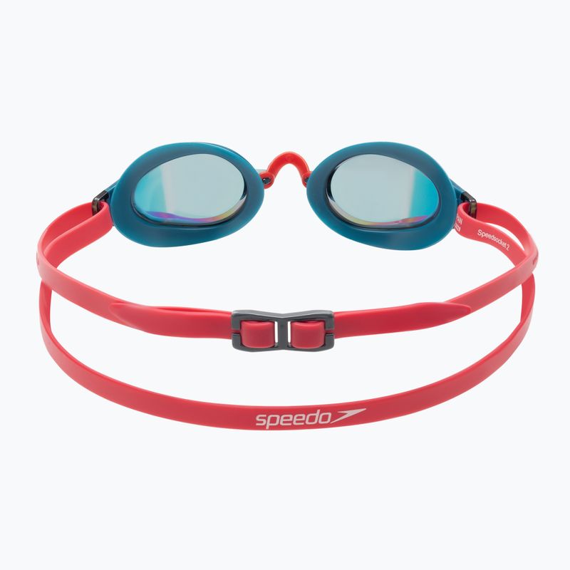 Speedo Fastskin Speedsocket 2 Mirror plaukimo akiniai Phoenix red/nordic teal/fire gold 68-10897H216 5