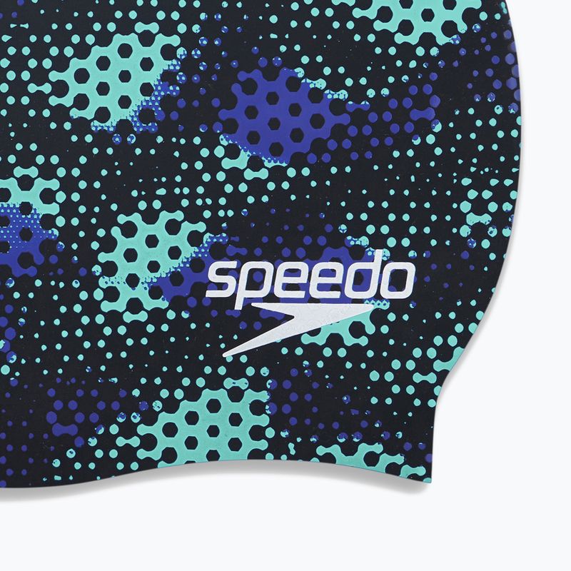 Speedo Slogan Print vaikiška plaukimo kepuraitė juoda 68-08386 4