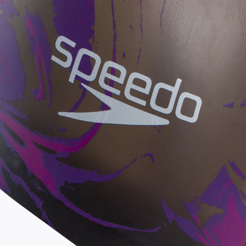 Speedo ilgaplaukė juoda ir violetinė plaukimo kepuraitė su spauda 68-11306 3