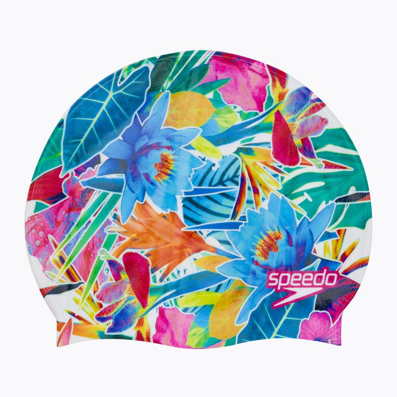 Speedo skaitmeninė spausdinta mėlyna/spausdinta plaukimo kepuraitė 68-13524H193