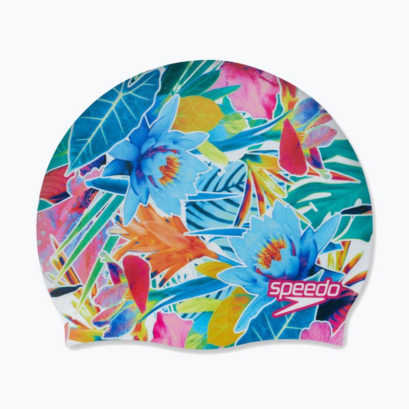 Speedo skaitmeninė spausdinta mėlyna/spausdinta plaukimo kepuraitė 68-13524H193 3