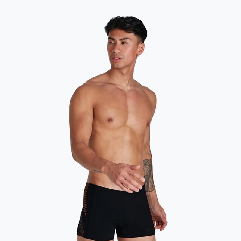 Vyriški Speedo Tech Panel Black/Papaya Punch/Usa Charcoal maudymosi bokseriai 68-04510H054 5