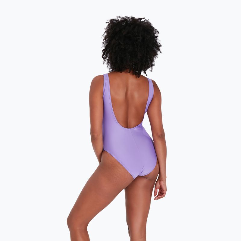 Moteriškas Speedo Logo Deep U-Back vientisas maudymosi kostiumėlis violetinės spalvos 68-12369 7