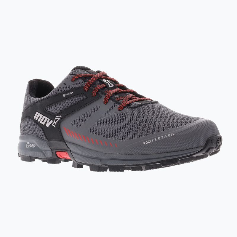 Vyriški bėgimo batai Inov-8 Roclite G 315 GTX V2 grey/black/red 11