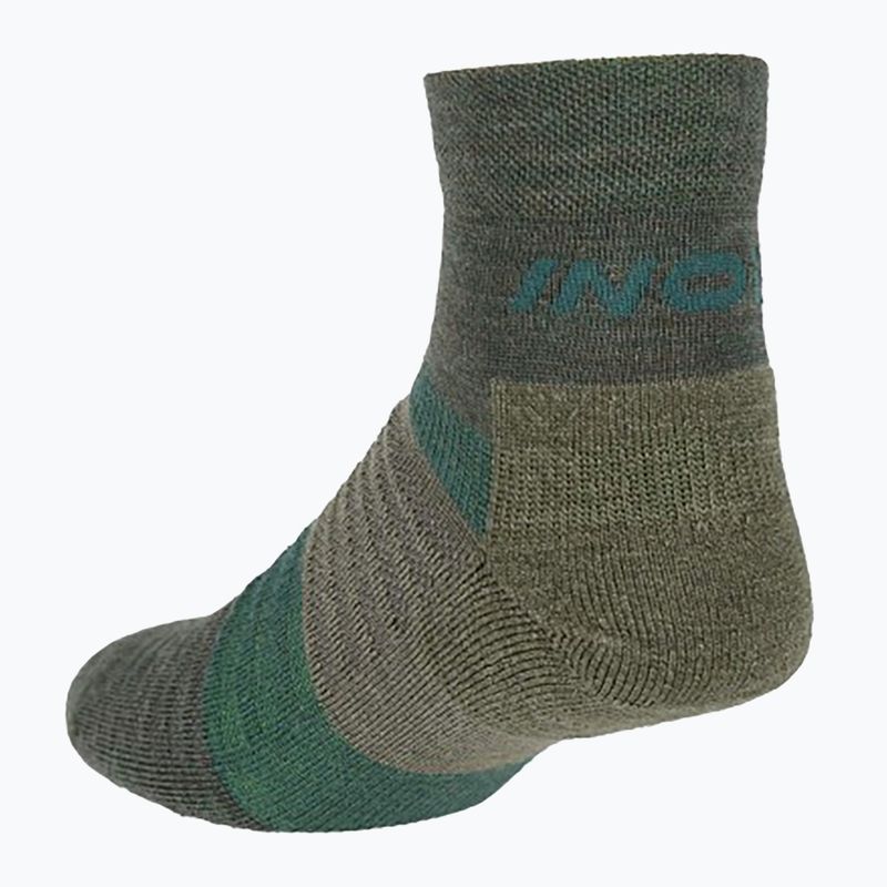 Bėgimo kojinės Inov-8 Active Merino dark green/melange 4