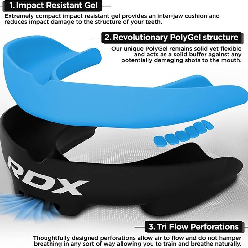 Vaikiška žandikaulių apsauga RDX Mouth Junior blue 2