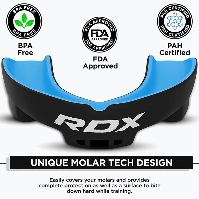 Vaikiška žandikaulių apsauga RDX Mouth Junior blue 3