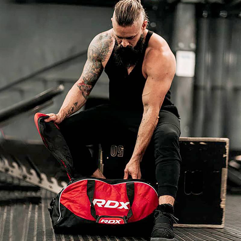 RDX Gym Kit treniruočių krepšys juodai raudonas GKB-R1B 8