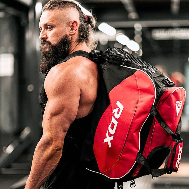 RDX Gym Kit treniruočių krepšys juodai raudonas GKB-R1B 9